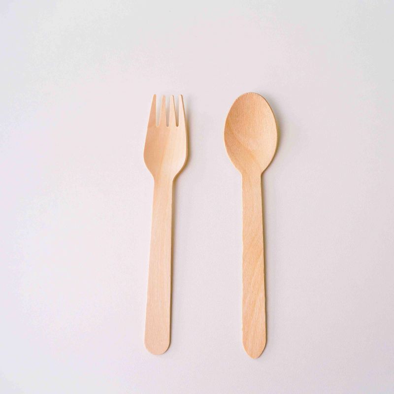 Wooden Fork And Spoon Set Of Two