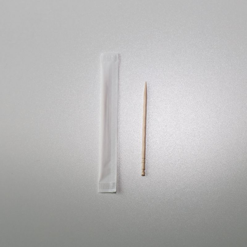 Compostable Paper Wraped Bamboo Signle Side Toothpicks