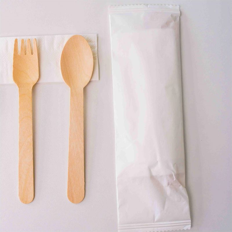 Wooden Cutlery And Paper napkins