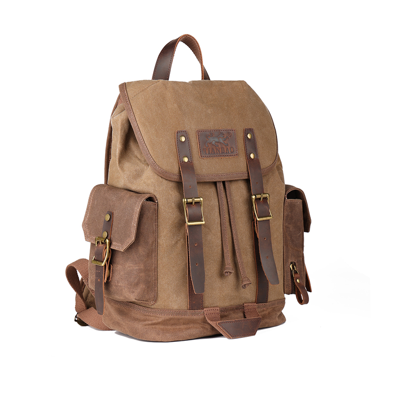 Mens Waterproof Large Canvas Travel Rusksack Bag