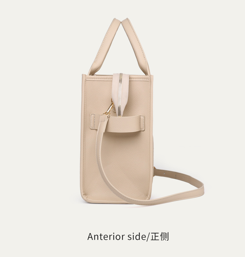 Cross-border foreign trade women's bag drop shipping new solid color PU letter tote bag simple casual large capacity handbag