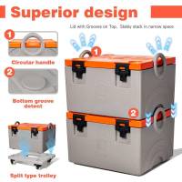 Caixas de catering isoladas, recipientes de transporte de alimentos quentes