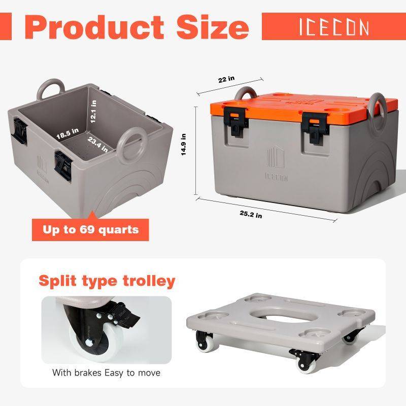 Caixas de catering isoladas, recipientes de transporte de alimentos quentes