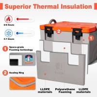 Recipientes de comida quente para caixa de transporte de catering