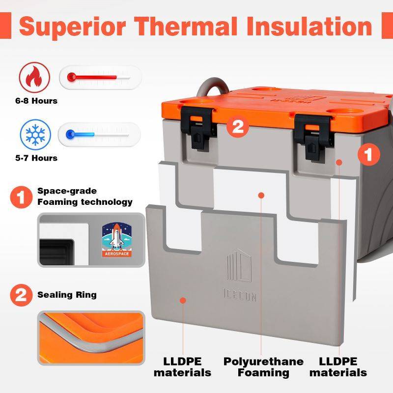 Recipientes de comida quente para caixa de transporte de catering