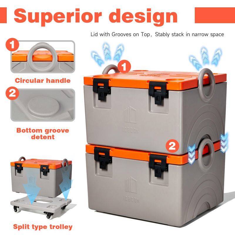 Recipientes de comida quente para caixa de transporte de catering