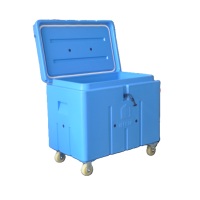 Caixa de contêiner de transporte para preservação de calor com gelo seco