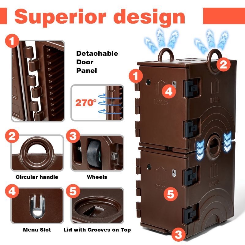 Insulated Food Delivery Pan Carrier For Hot Food