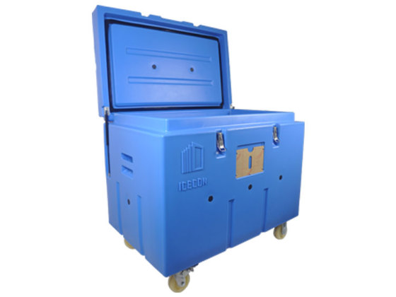 Caixa de armazenamento isolada com isolamento de gelo seco