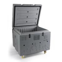 Grandes caixas de transporte isoladas com gelo seco