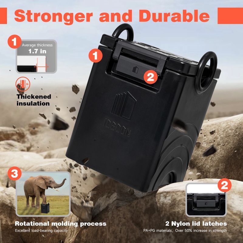 Caixa isolada para transporte de alimentos para catering