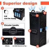 Caixa isolada para transporte de alimentos para catering