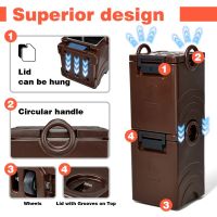 Caixas móveis de transporte de alimentos quentes