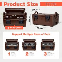 Recipiente de catering para transporte de alimentos quentes e frios