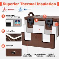 Recipiente de catering para transporte de alimentos quentes e frios