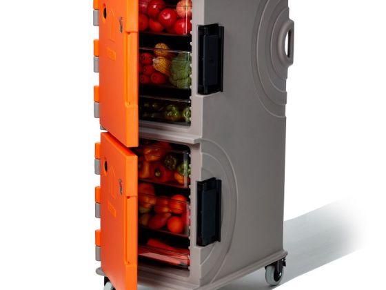 Recipientes comerciais isolados para transporte de alimentos