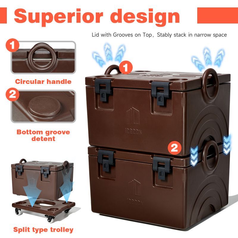 Recipientes aquecidos para transporte de alimentos