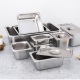 1 9 Gn-Gastronorm-Tabletts aus Metall mit Deckel