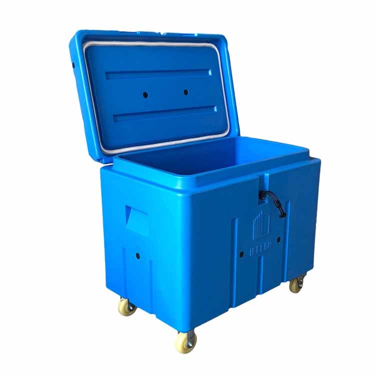 Baús de tubos isolados para recipientes de armazenamento de gelo seco a granel