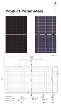 550W Bifacial Module With Dual Glass Solar PV Panel
