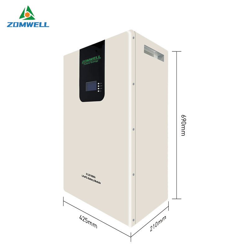 5kWh 51,2V LiFePO4 Επιτοίχια οικιακή αποθήκευση ενέργειας Μπαταρία
