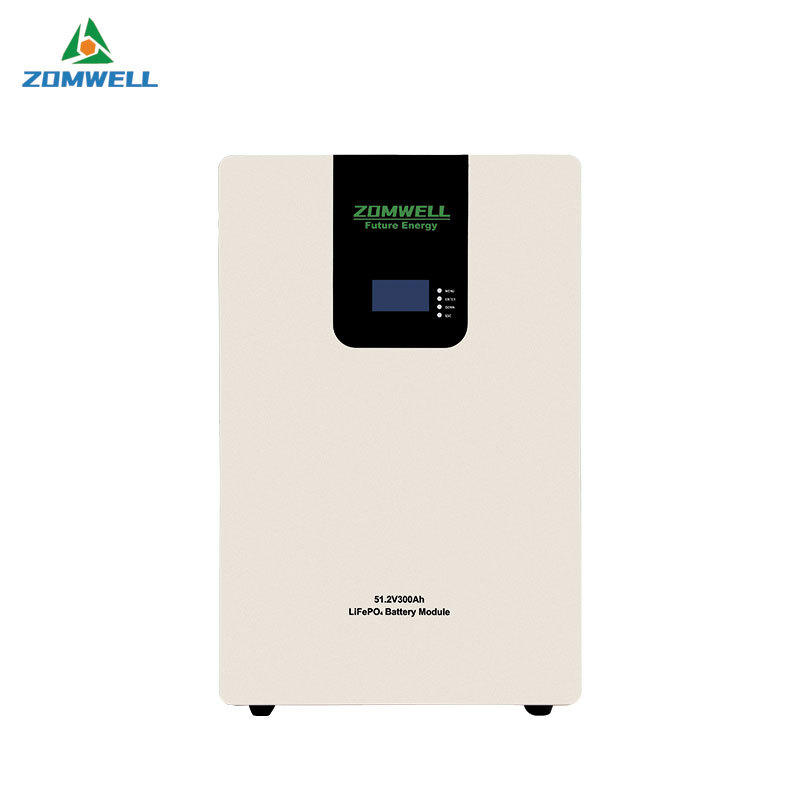 زومويل 15kWh 51.2V LiFePO4 بطارية تخزين الطاقة المنزلية العمودية