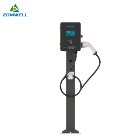 Level 2 7kW AC Floor Standing Wall Mounted EV Charger With Internet Connection
