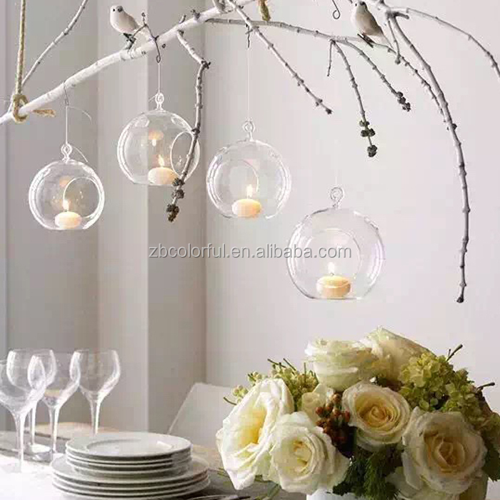 Hanging Glass Candle Tea Light Tealight Votive Holders