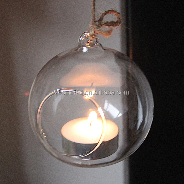 Hanging Glass Candle Tea Light Tealight Votive Holders