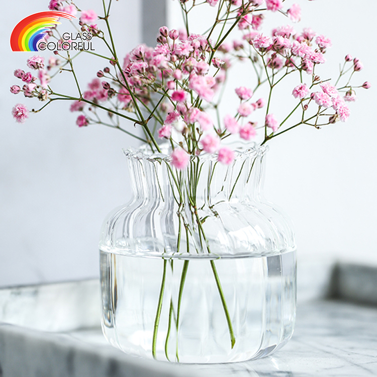 Decoration Small Bud Mini Clear Glass Flower Vases Bulk