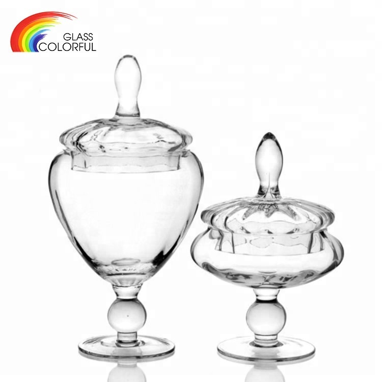 Crystal Glass Candy Jars With Lids