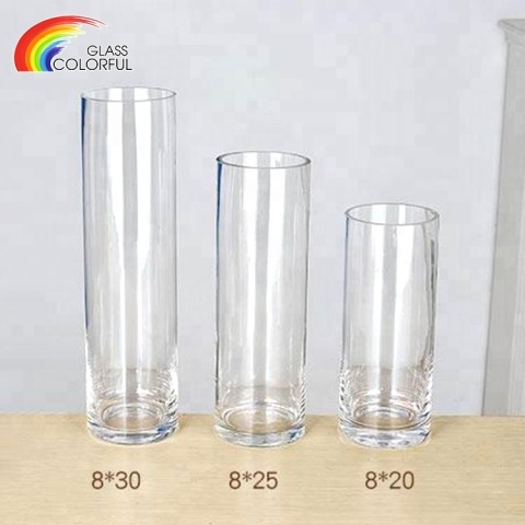 Glass Cylinder Vases Bulk Clear Glass Cylinder Flower Vases