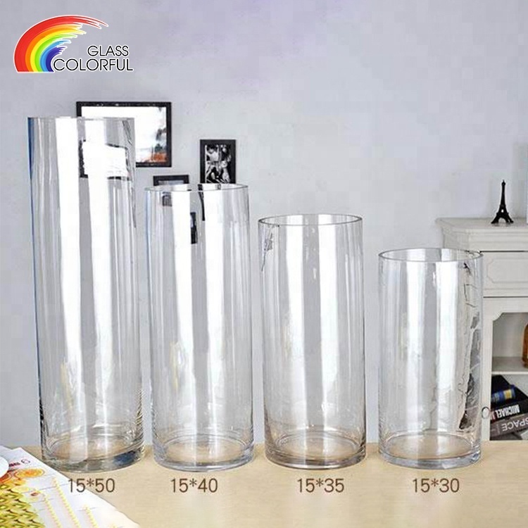 Glass Cylinder Vases Bulk Clear Glass Cylinder Flower Vases