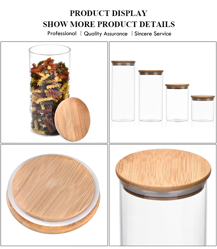 glass containers with bamboo lids