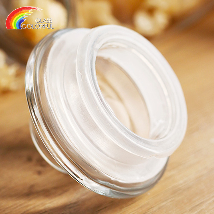 Glass Storage Jar Canisters Glass Jars With Glass Lid For Food