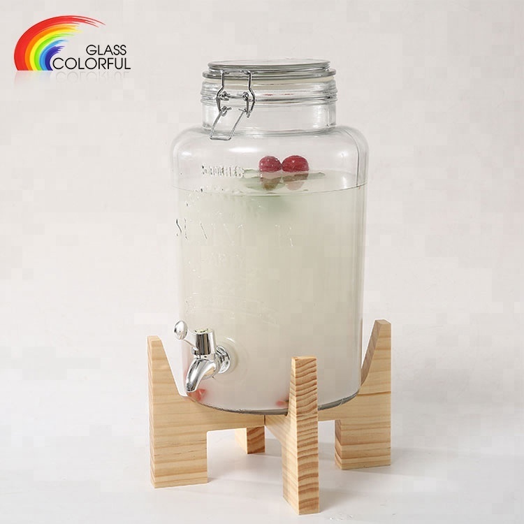 2 Gallon Glass Water Dispenser With Tap And Stand