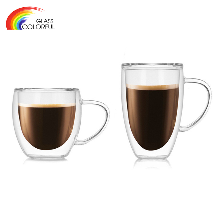 Double Walled Glass Coffee Mugs Cups