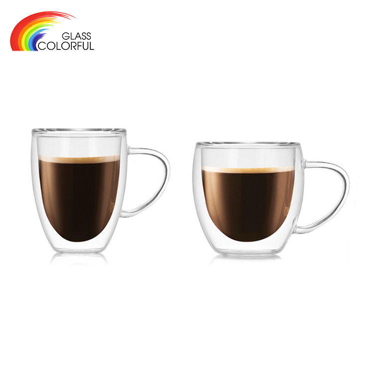 Double Walled Glass Coffee Mugs Cups