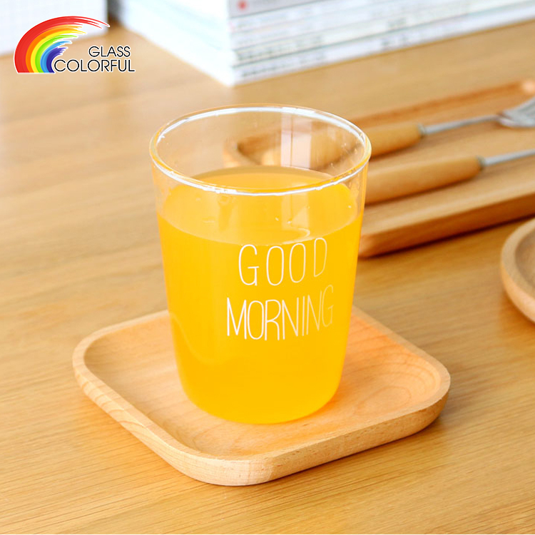 Glass Tea Cup Glass Mugs With Handles With Bamboo Lids