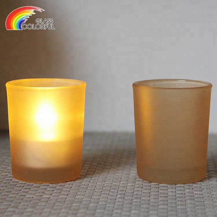 Colored Glass Tea Light Candle Holders