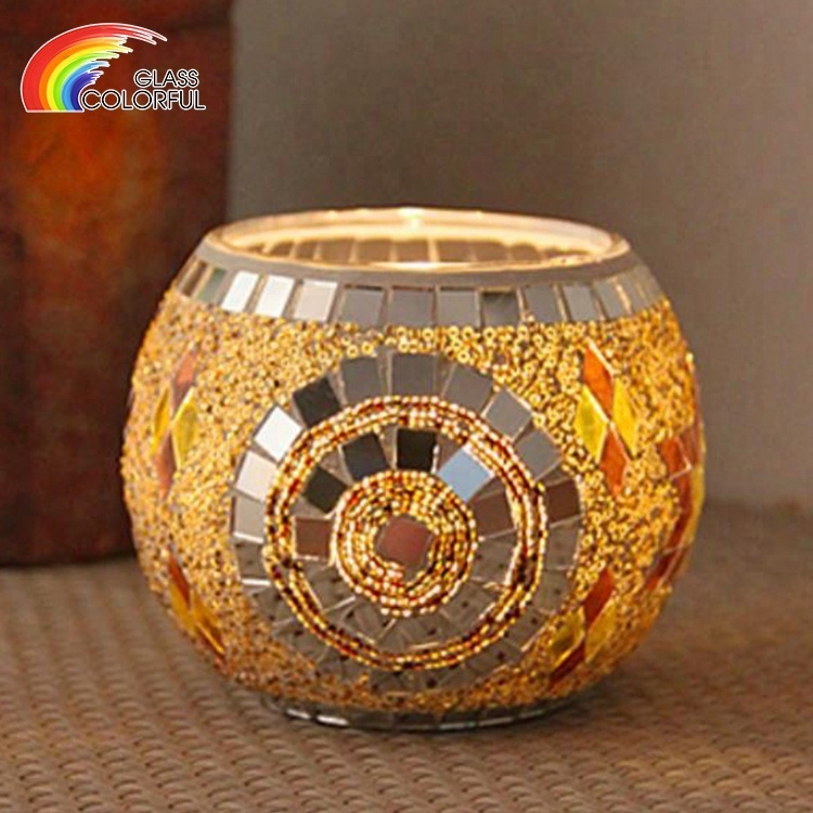 Hand Made Mosaic Glass Candle Holder Tea Light Holders