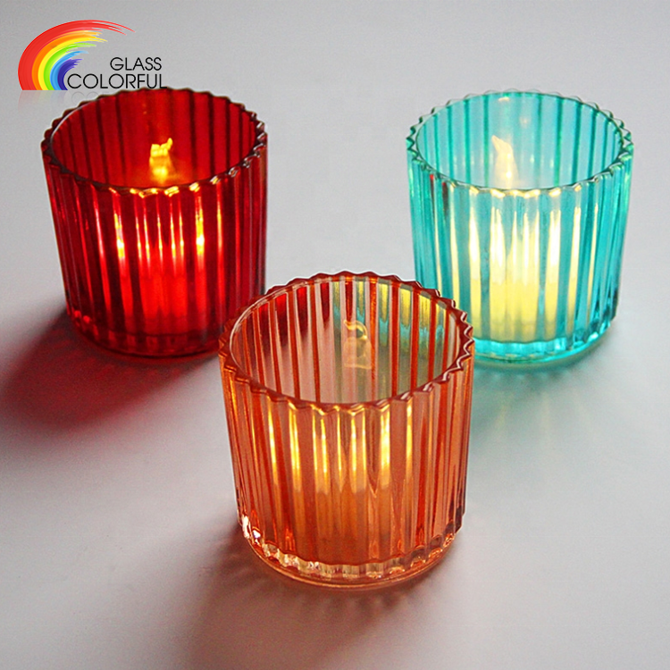 Colored Coloured Painted Candle Jars Wholesale