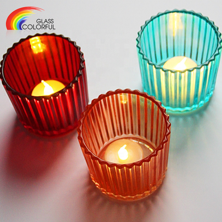 Colored Coloured Painted Candle Jars Wholesale