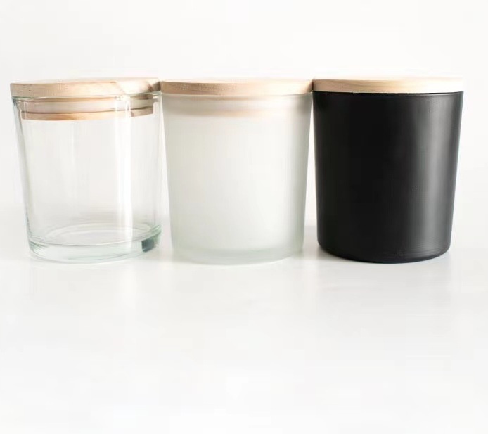 木製の蓋が付いているガラスのキャンドル瓶の卸売