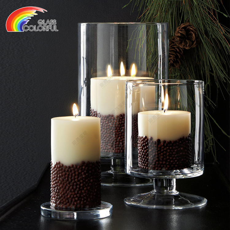 stemmed hurricane candle holders