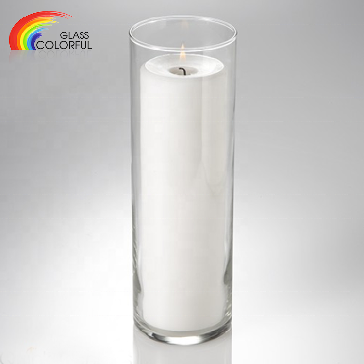 Clear Glass Cylinder Candle Holders