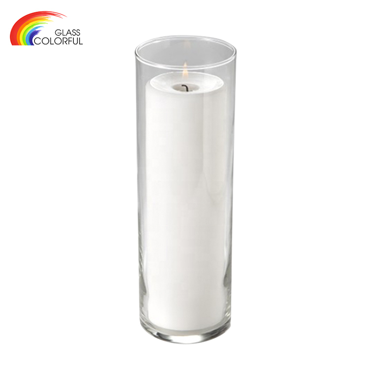 Clear Glass Cylinder Candle Holders