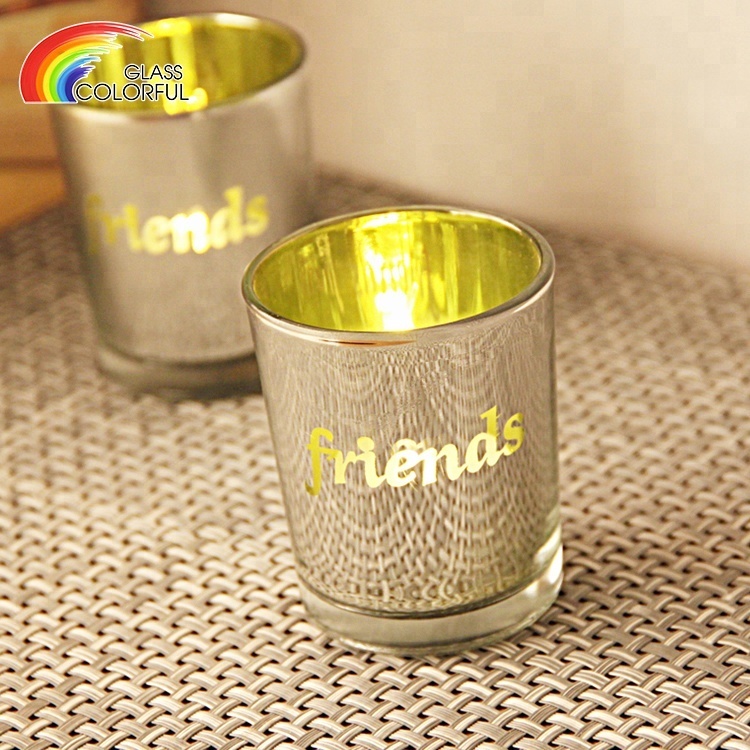 Silver Mercury Glass Candle Holders Glass Votives