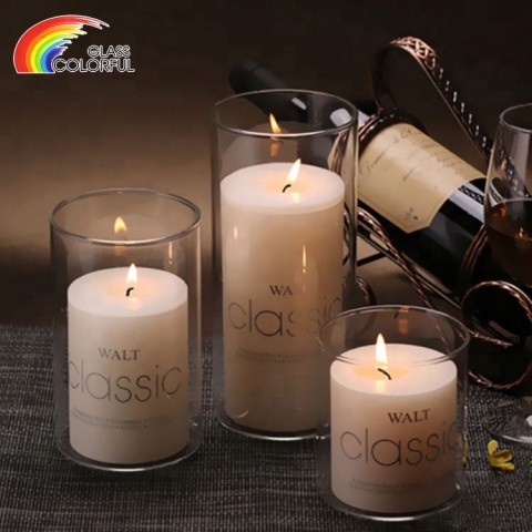 Clear Glass Chimney Candle Holder For Candle