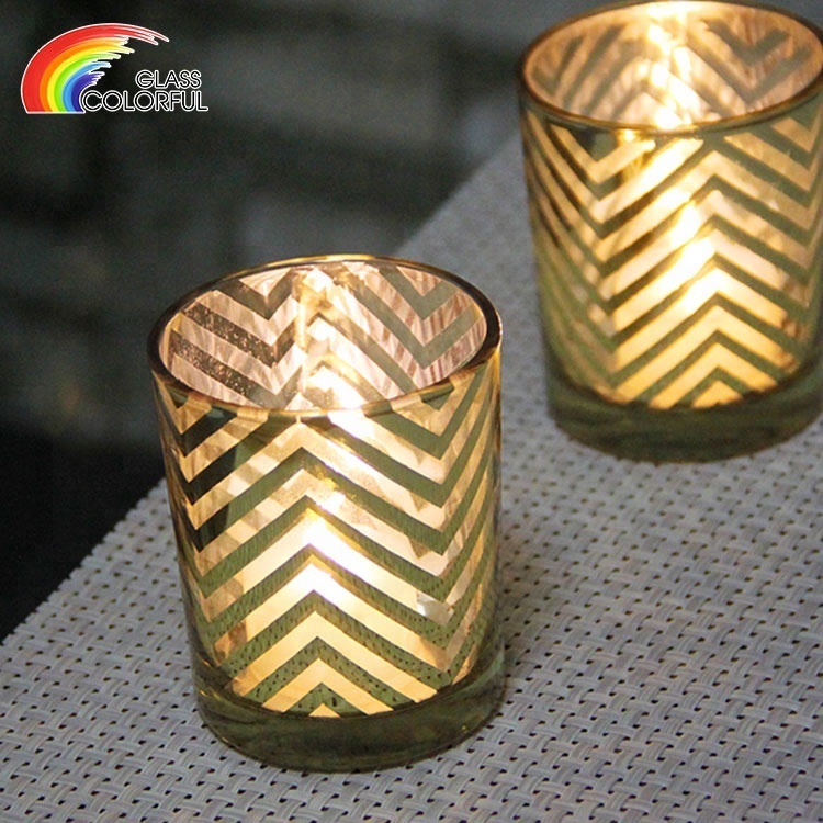 Pots de bougies en verre coloré pour bougies